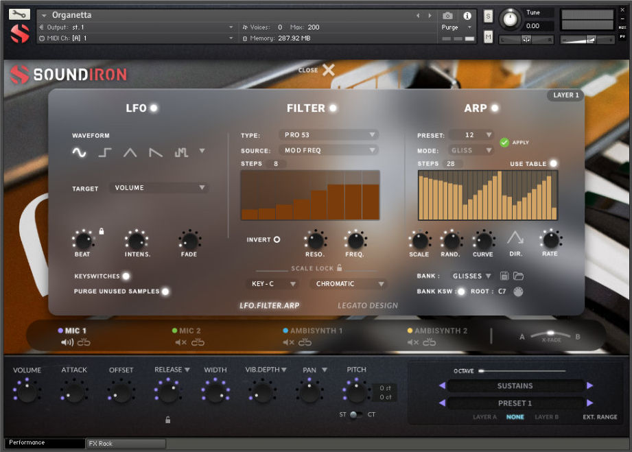 Soundiron Organetta - Gliss UI