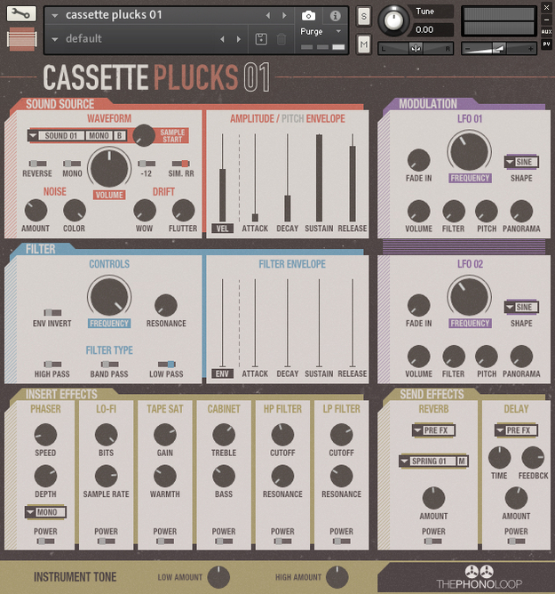 Cassette Plucks.01 for Kontakt screenshot