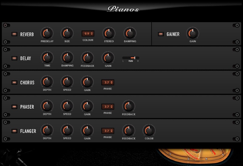 Muze Acoustic Pianos - Rack GUI