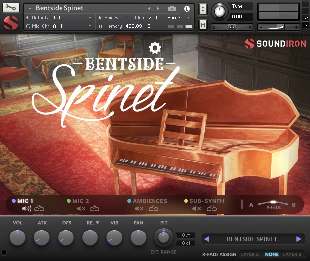 Soundiron Bentside Spinet - UI - Main