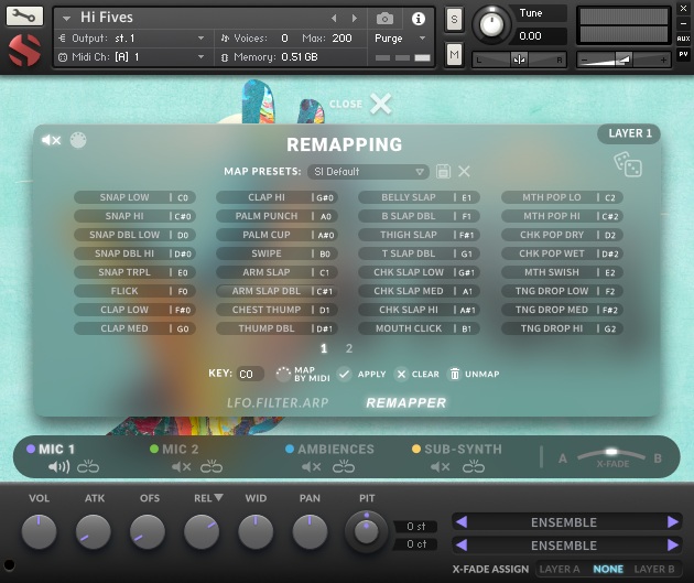 Soundiron Hi Fives - UI (Remap View)