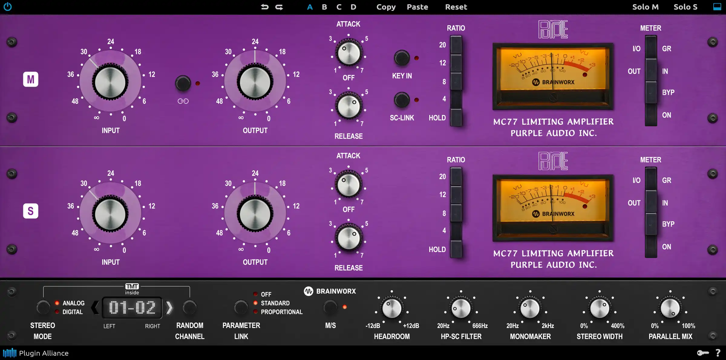 Brainworx Purple Audio MC77