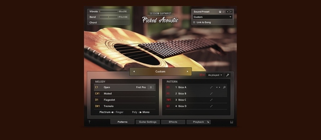 Session Guitarist – Picked Acoustic interface