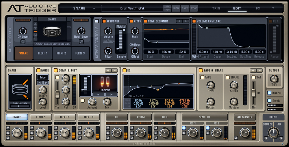 Addictive Trigger + Drum Vault Bundle - User Interface 2 - Edit Page