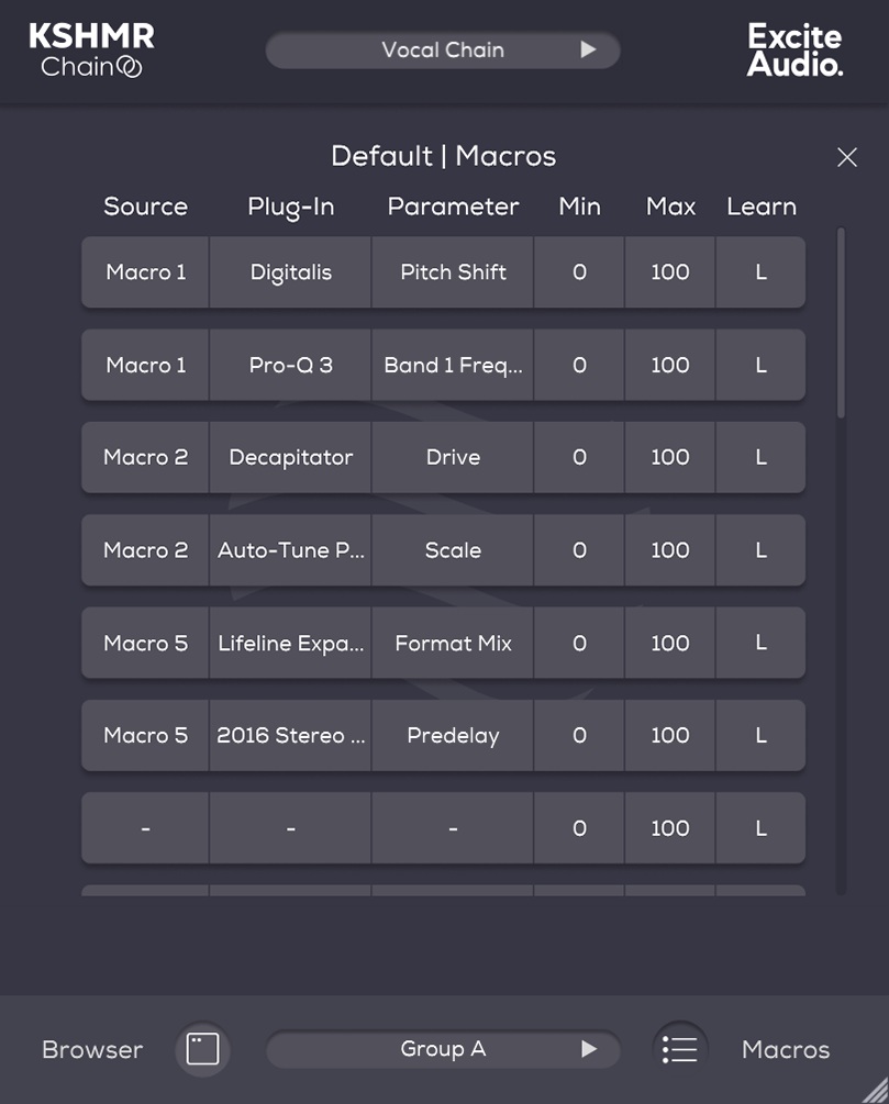 Excite Audio KSHMR Chain - Leader Macro UI