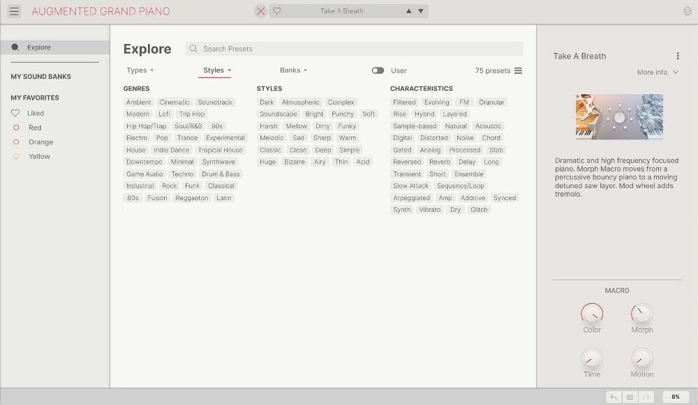 Arturia Augmented GRAND PIANO - Explore View