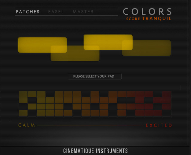 Colors: Score Tranquil interface