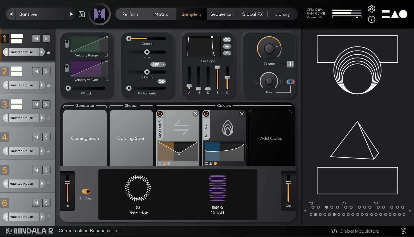 MNTRA Instruments Kymera - Sampler View