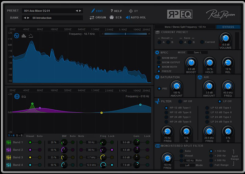 Rob Papen RP-EQ - User Interface