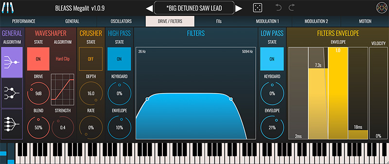 BLEASS Megalit - Drive/Filters Tab 2