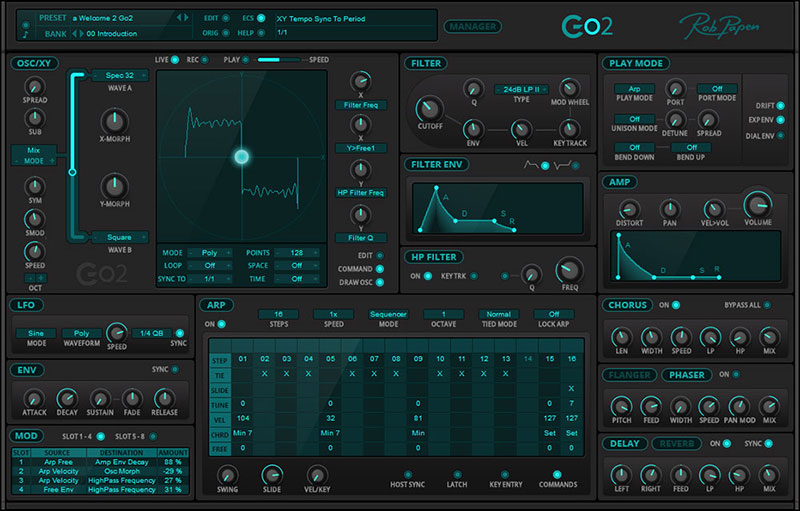 Rob Papen Go2 - User Interface