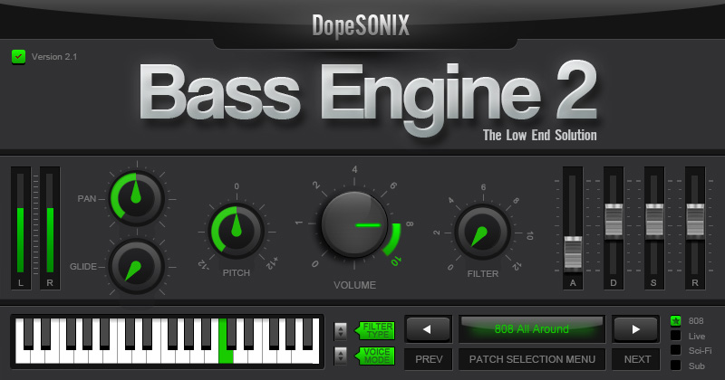 DopeSONIX Bass Engine 2 User Interface