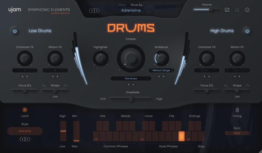 UJAM Symphonic DRUMS - UI