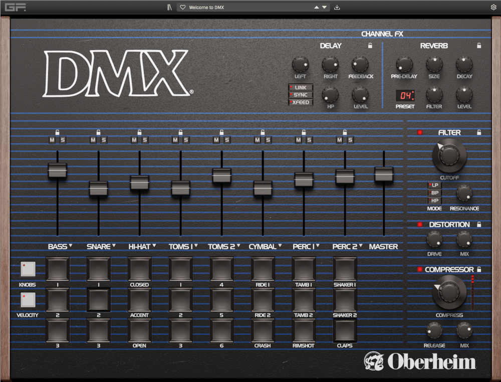 Oberheim DMX - UI Faders