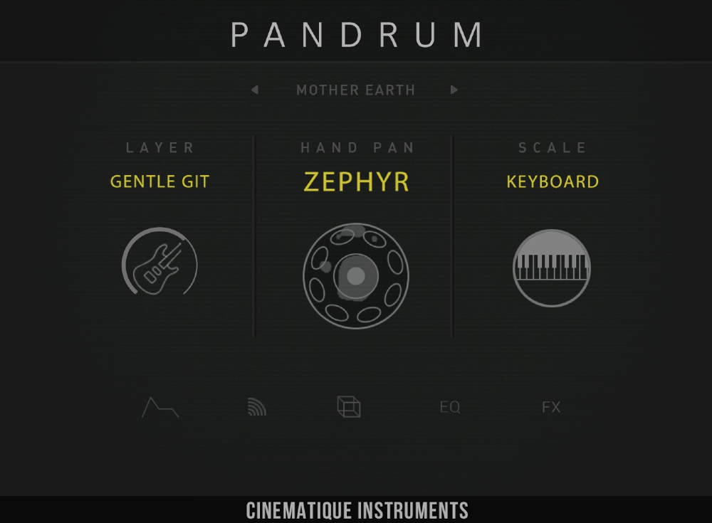Cinematique Instruments Pandrum - User Interface