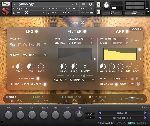 Soundiron Cymbology - Advanced View