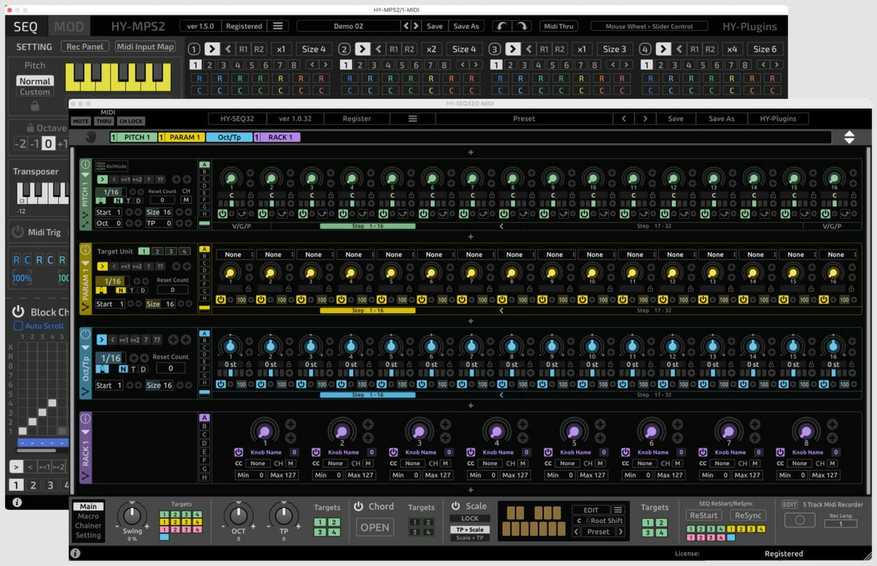 HY-SEQ32 + HY-MPS2 Main GUIs