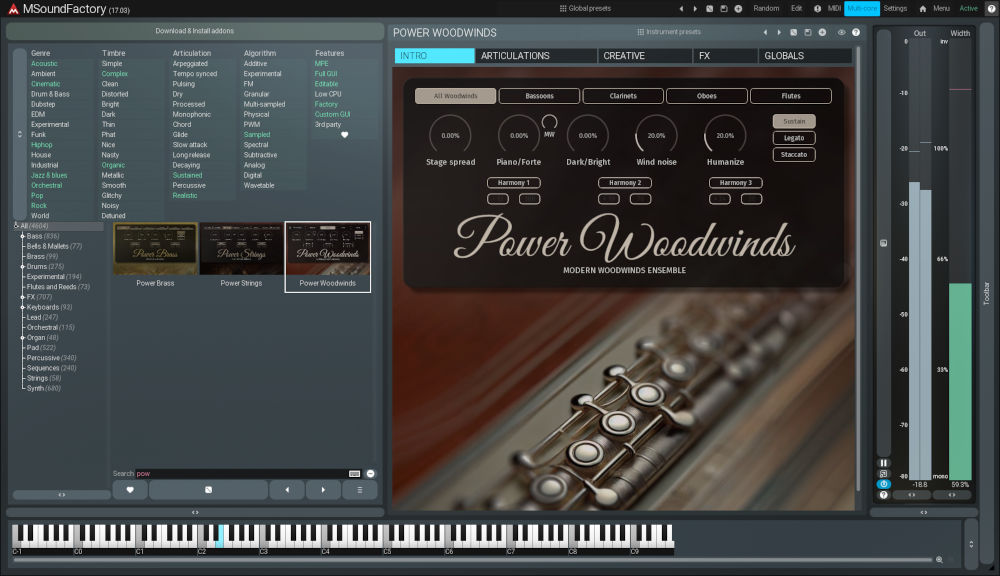 PowerWoodwinds - UI 1