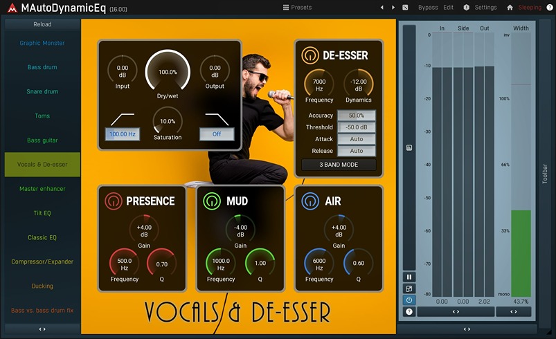 MAutoDynamicEQ - User Interface