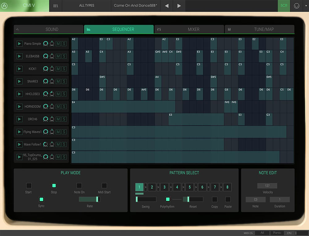 Arturia CMI V Main UI 7