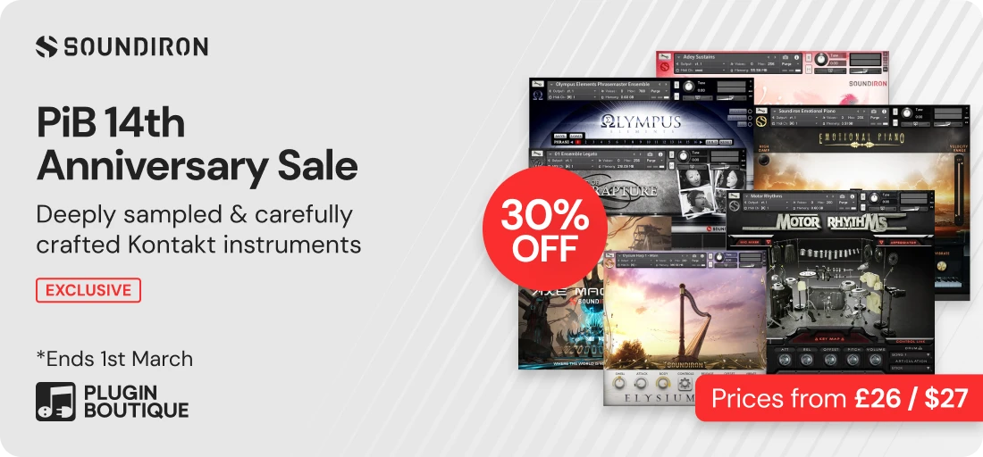 Soundiron x Plugin Boutique 14th Anniversary Sale (Exclusive)