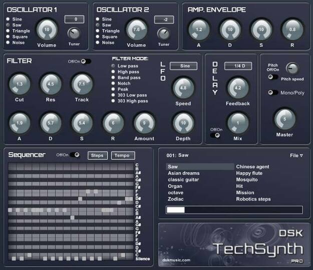 DSK TechSynth Pro screenshot