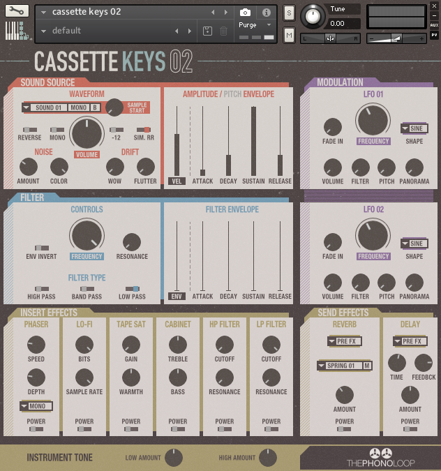 Cassette Keys.02 for Kontakt GUI Image