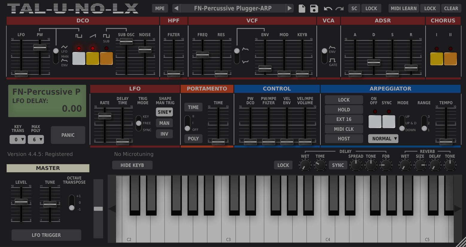TAL U-NO-LX - User Interface