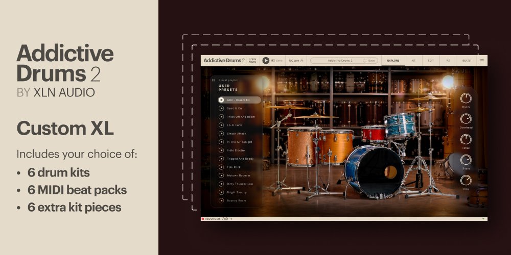 XLN Audio Addictive Drums 2: Custom XL Collection