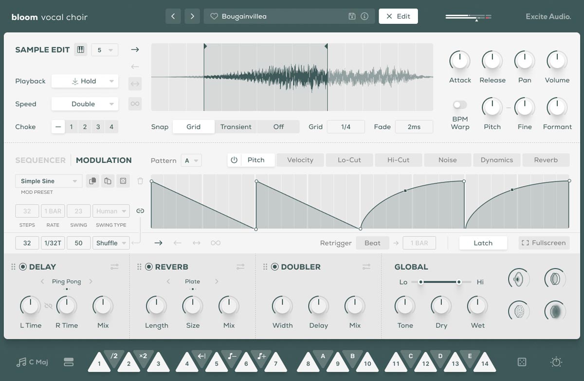 Bloom Vocal Choir - Edit Page Modulation