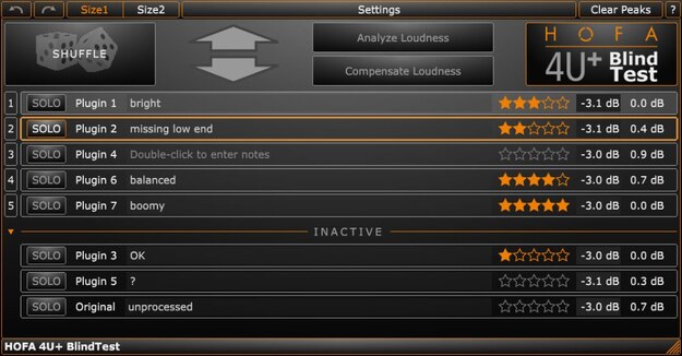4U+ BlindTest interface