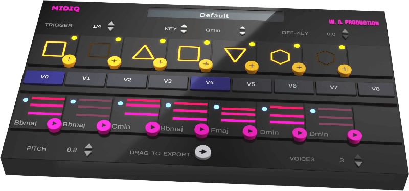 W.A Production MIDIQ - User Interface 3D