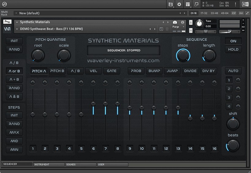Loot Audio Synthetic Materials - Powerful Sequencer UI Image