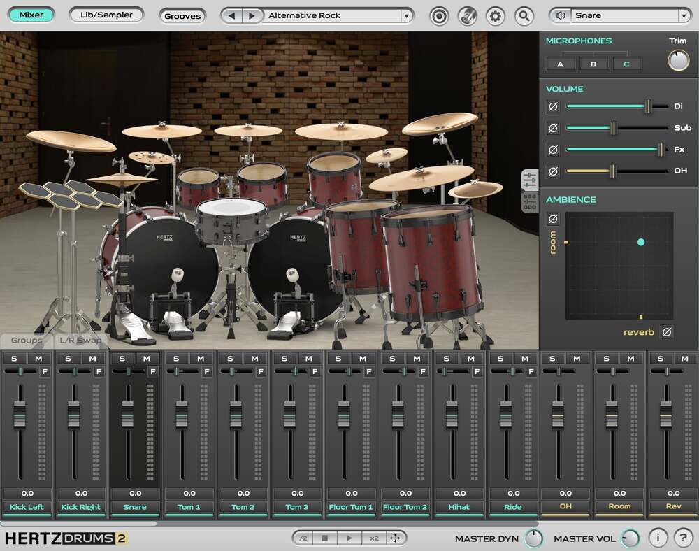 Hertz Drums 2 Red Pack - GUI 2