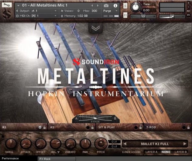 Soundiron Hopkin Instrumentarium Metaltines - User Interface 1