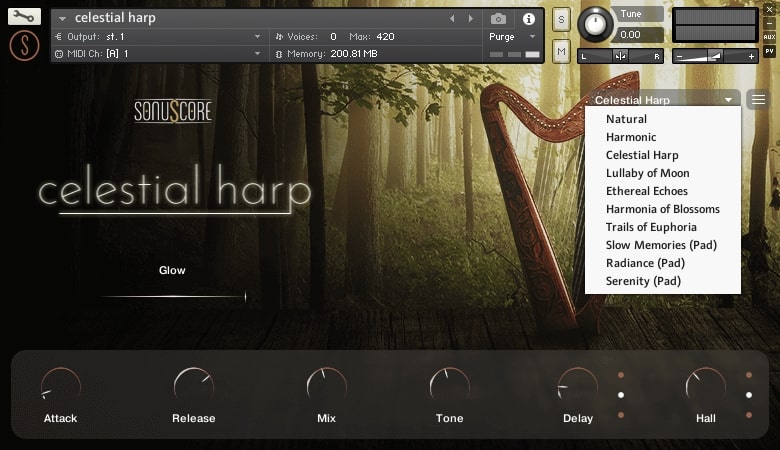 Sonuscore Celestial Harp - Presets