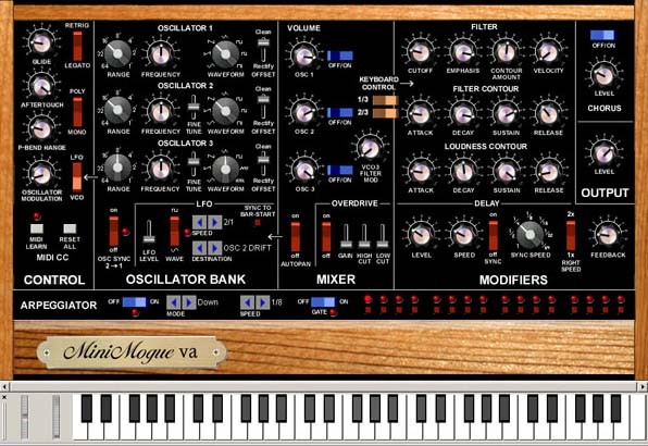 Minimogue VA interface