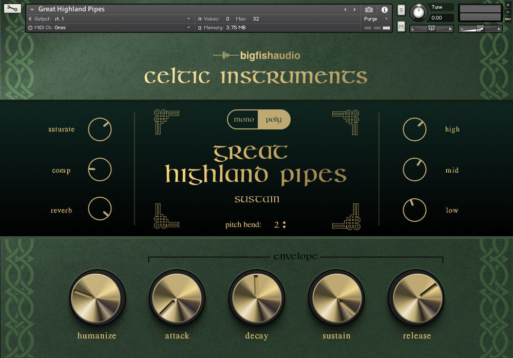 Celtic Instruments - GUI 1
