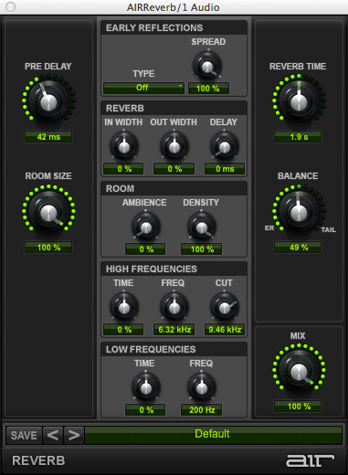 Reverb User Interface
