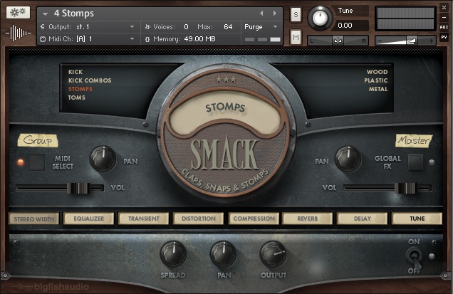 Big Fish Audio Smack - User Interface 04 - Stomps