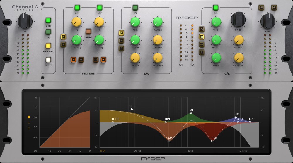 McDSP Channel G Surround HD v7 - Dynamics UI