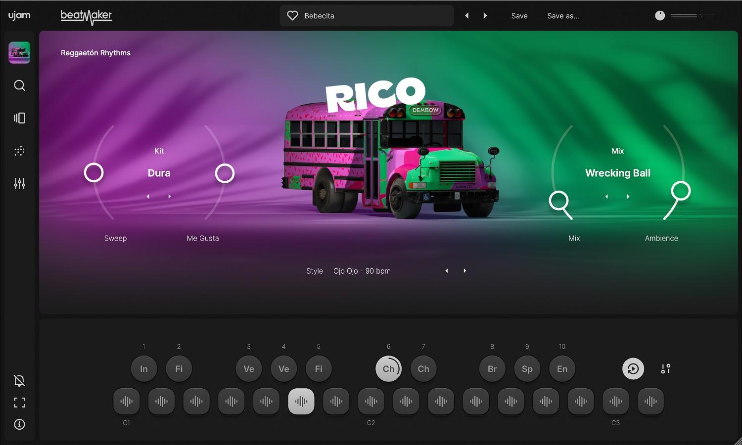 UJAM Beatmaker RICO - GUI