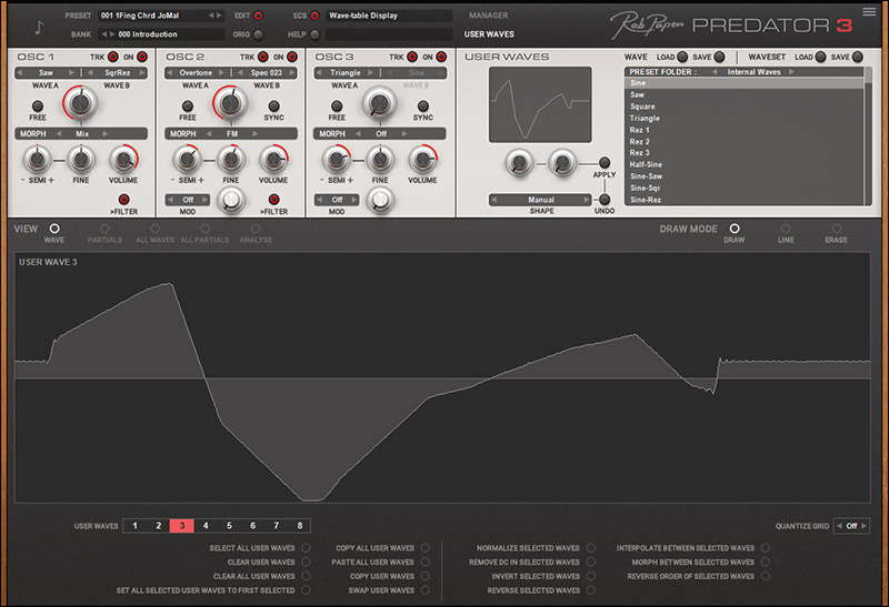 Rob Papen Predator 3 - User Waves UI