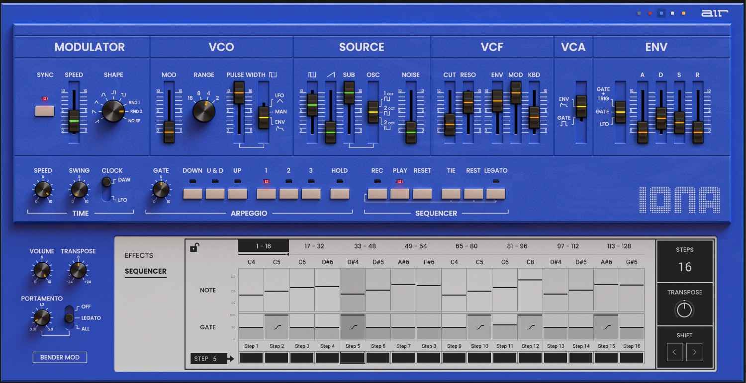 UI 3 - Blue Sequencer