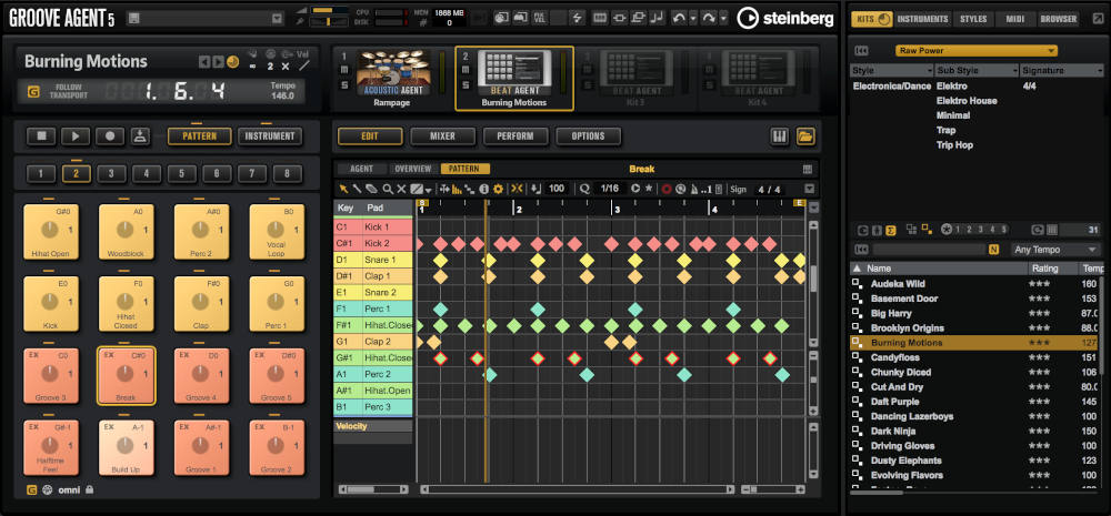 Groove Agent 5 - Beat Agent Pattern