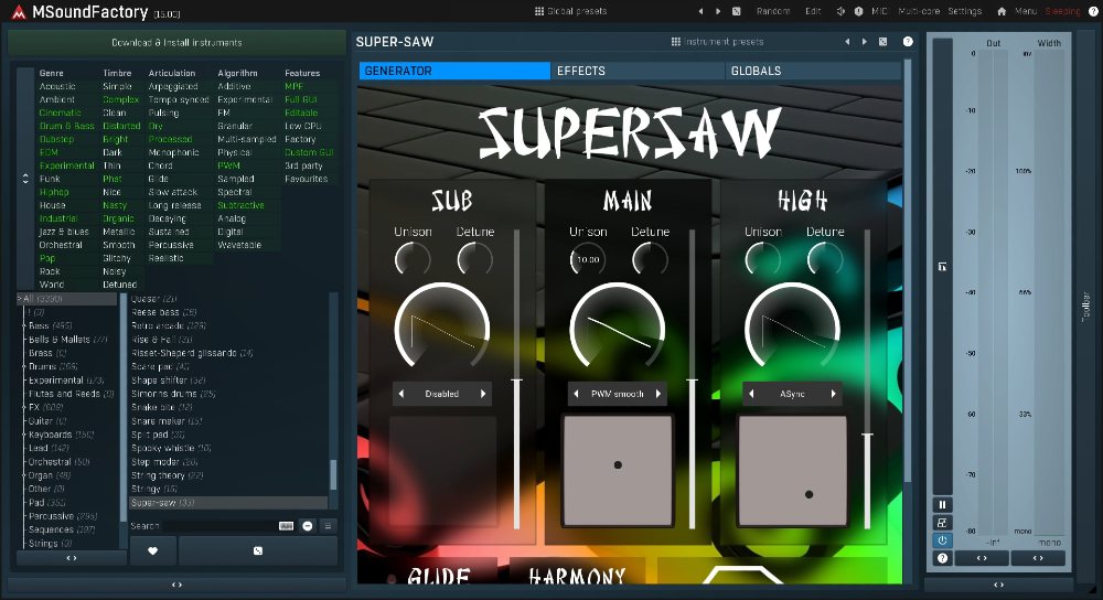 Melda Production MSoundFactoryPlayer - User Interface