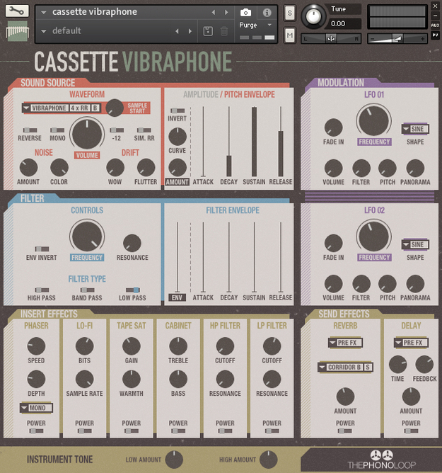 Cassette Vibraphone for Kontakt screenshot