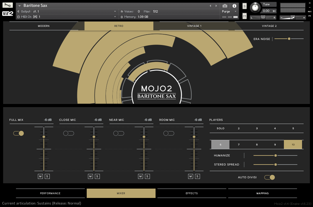 MOJO 2: Baritone Saxophone - GUI 2