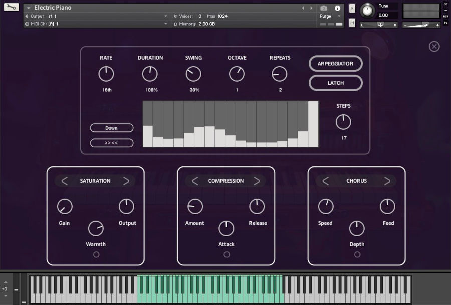 Cattaneo Electric Piano - UI 2