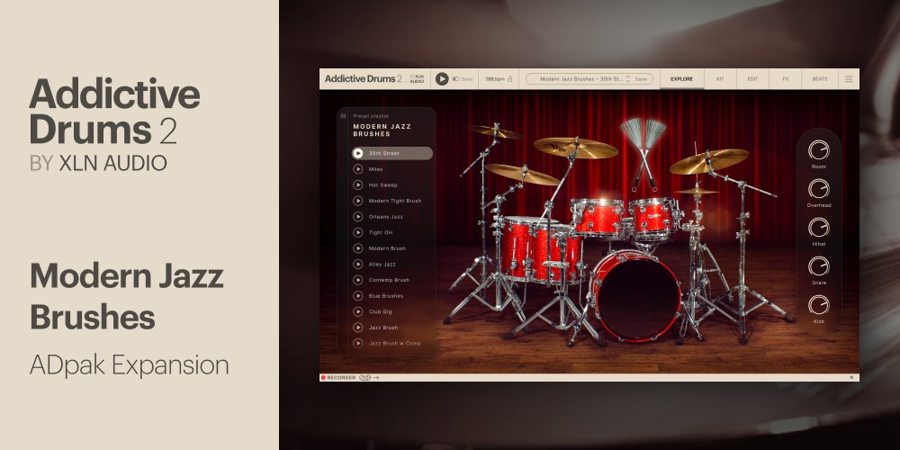 XLN Audio Modern Jazz Brushes ADpak